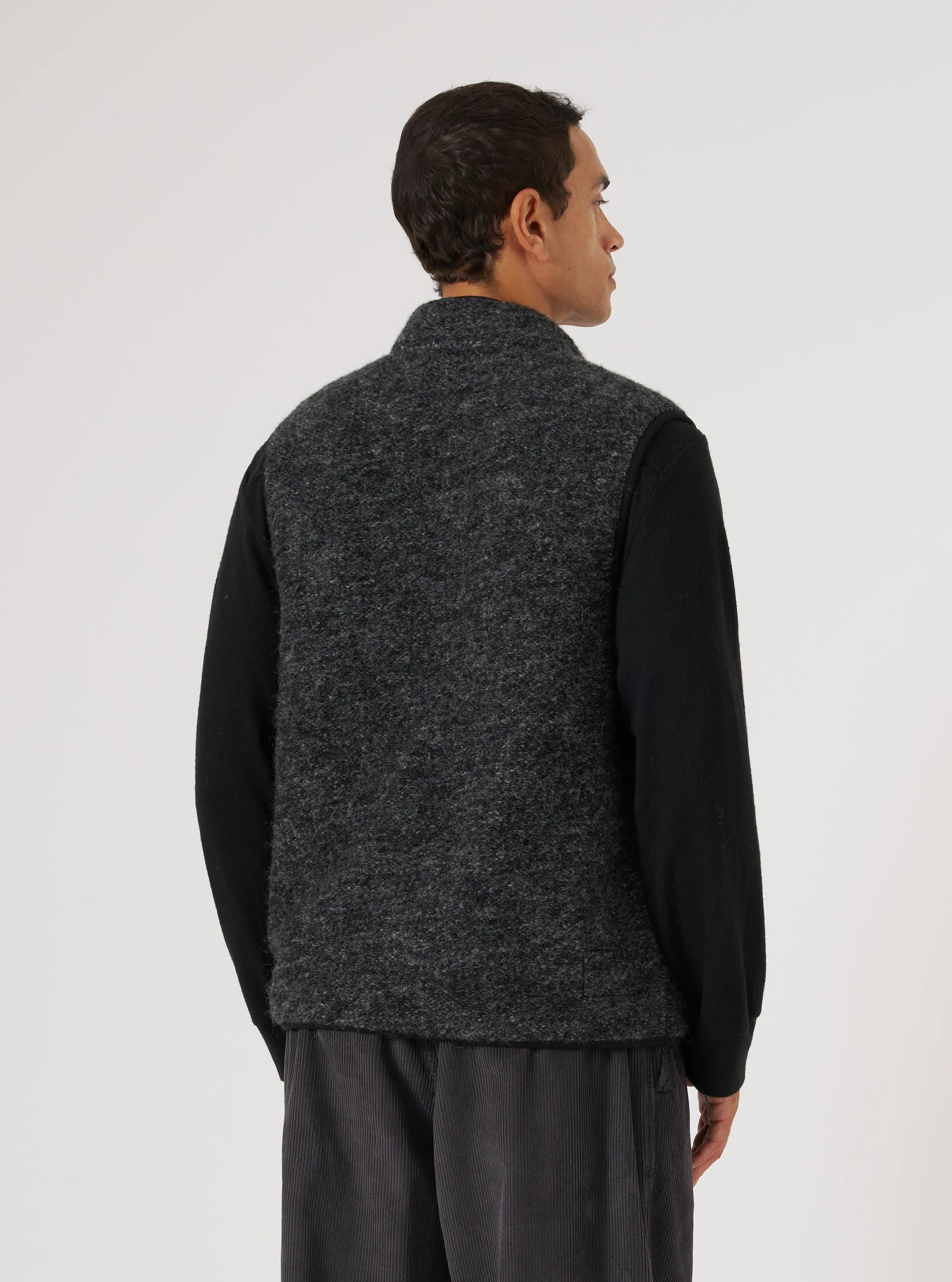 Cozy Shell Snug Look Black Six Wool Fleece Climbing Gilet