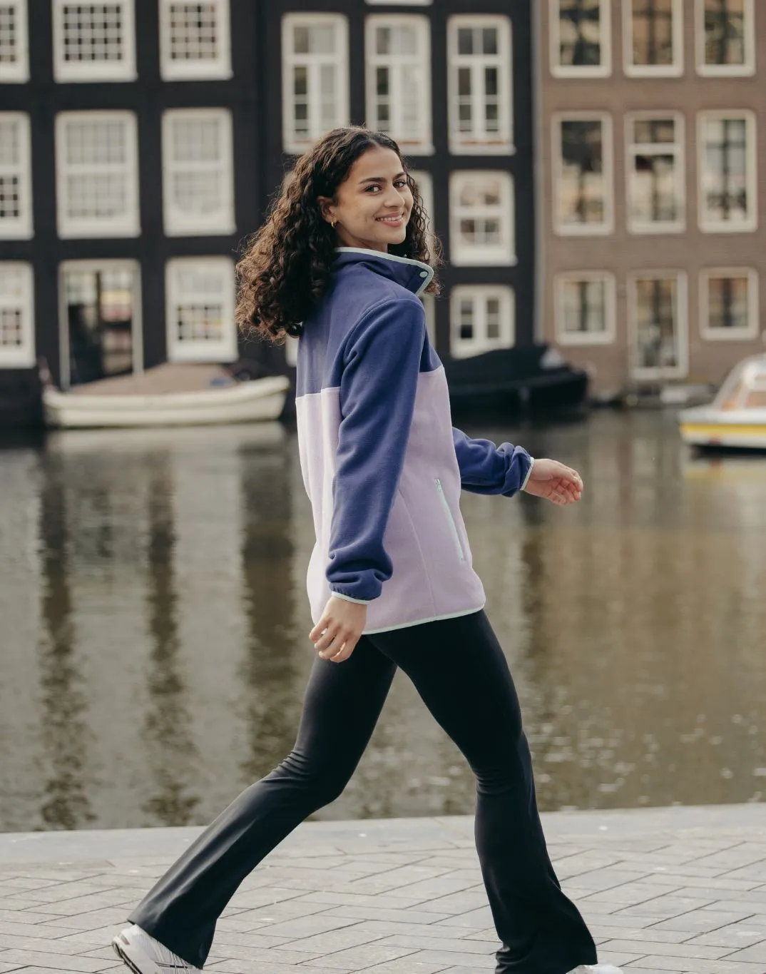 Style Boost Stretch Movement Half Snap Polar Fleece in Lilac