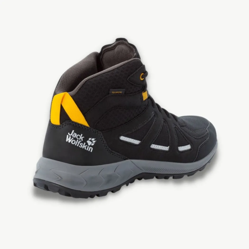 Indoor Running Impact Diffusing Heel Geometry jack wolfskin Woodland 2 Texapore Mid Men's Hiking Shoes