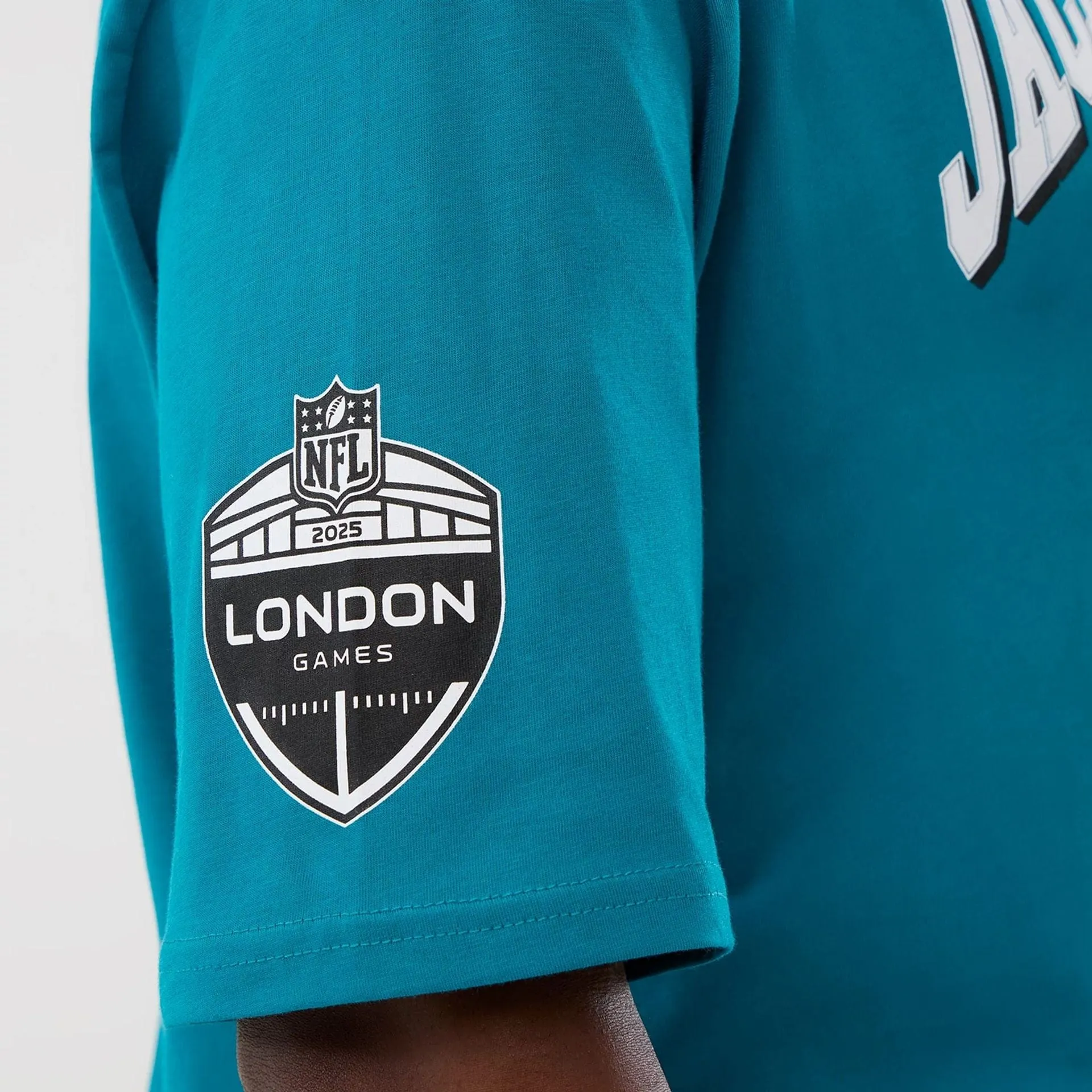 Jacksonville Jaguars NFL International Series Games Turquoise Oversized T-Shirt LayeringFriendly Quick Dry Material