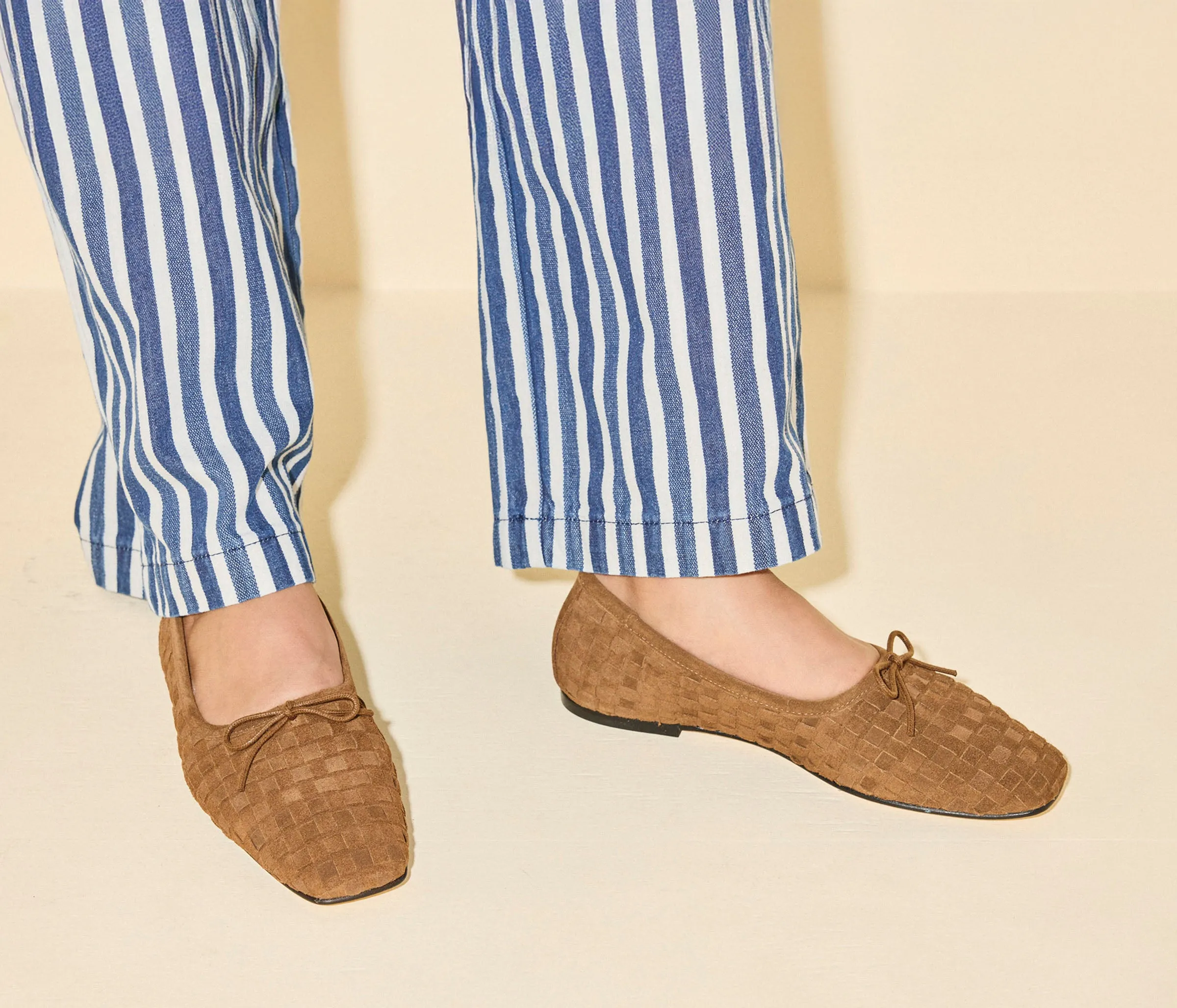 JADA SQUARE TOE BALLET FLAT Spring Sole