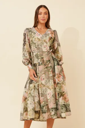 JANAE FLORAL MIDI DRESS Bloom Soft