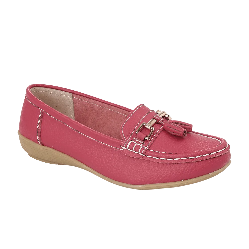 Walk Smart Balance Step Jo & Joe Womens Loafer Nautical Fuchsia