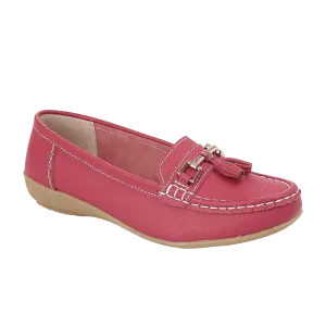 Cushioned lining Casual Style Shoes Jo & Joe Womens Loafer Nautical Fuchsia