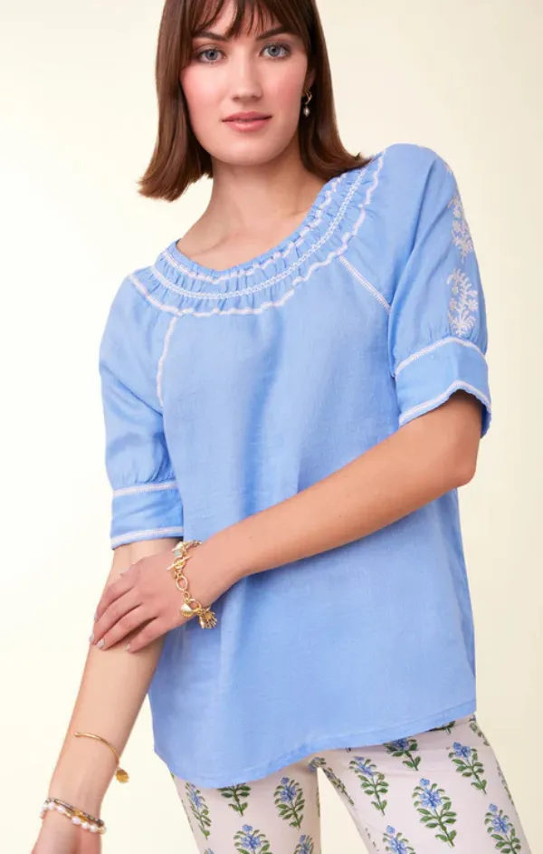 Kella Linen Blouse Summer Outerwear Layer Play