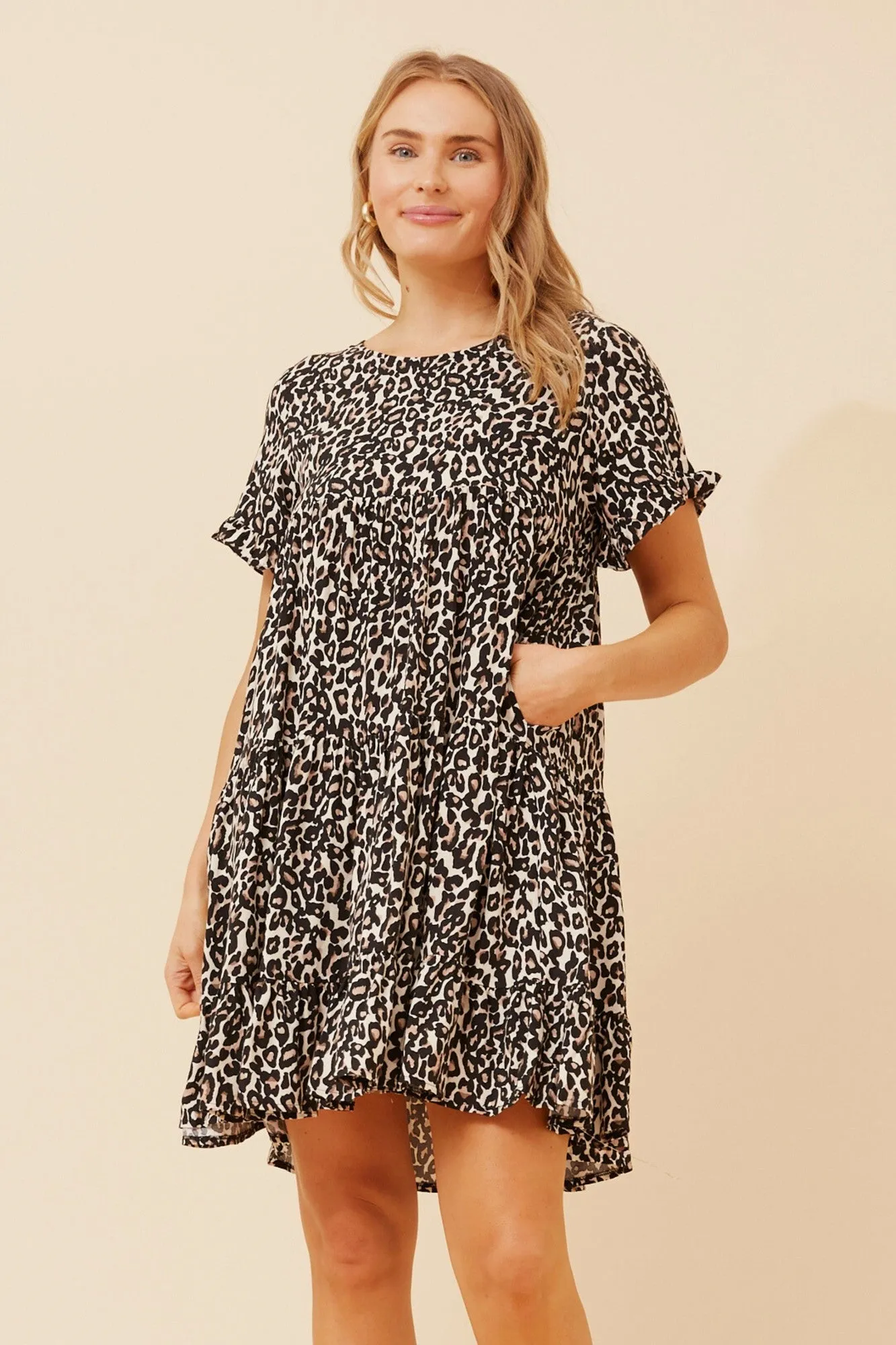 KELLY ANIMAL PRINT DRESS Ankle-length Easy Wrap