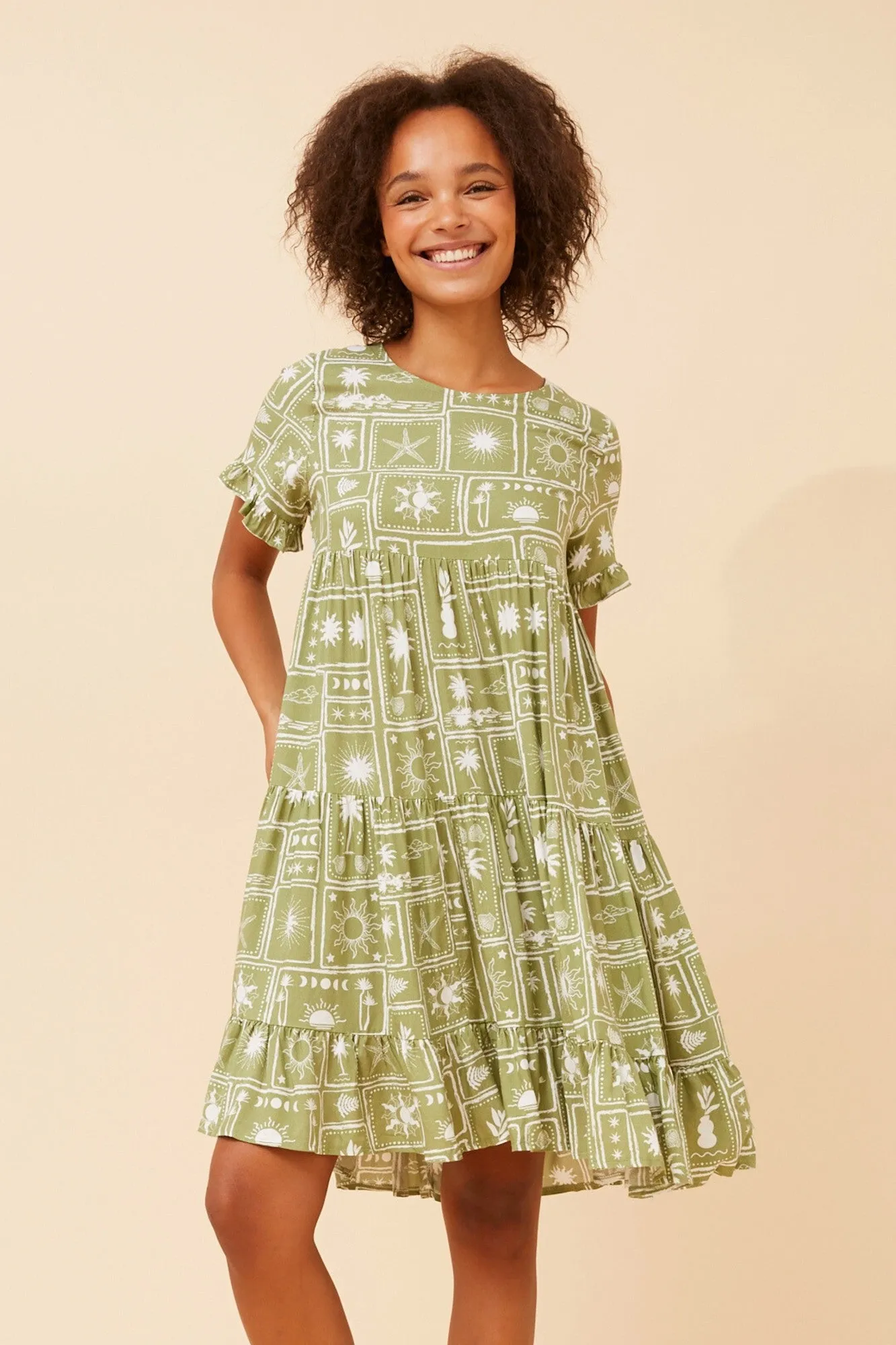 KELLY PATCHWORK TIERED DRESS Chic Fit Wear