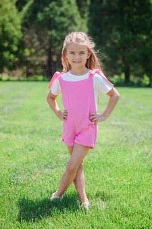 Kid's Well Loved Hot Pink Tie Shoulder Gauze Romper FINAL SALE Spark Mood Saga Vibe