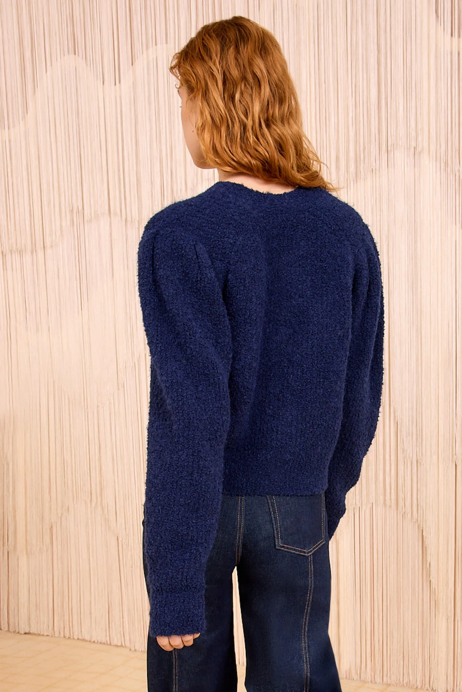 winter clothing Kira Alpaca Cardigan - Midnight