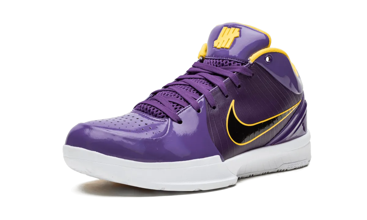 badminton player shoes competitive - level shoes Kobe 4 Protro UNDFTD "Undefeated - LA Lakers"