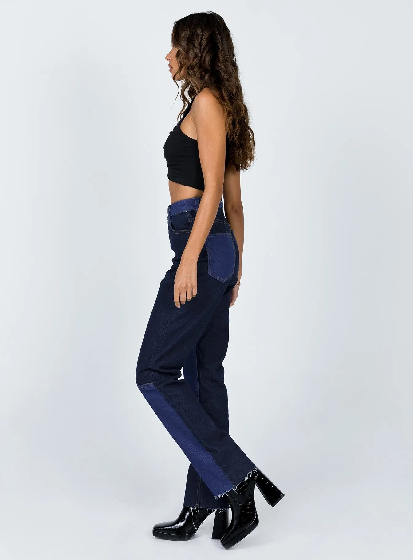 Kyah Denim Jeans Dark Wash Abrasion Resistance