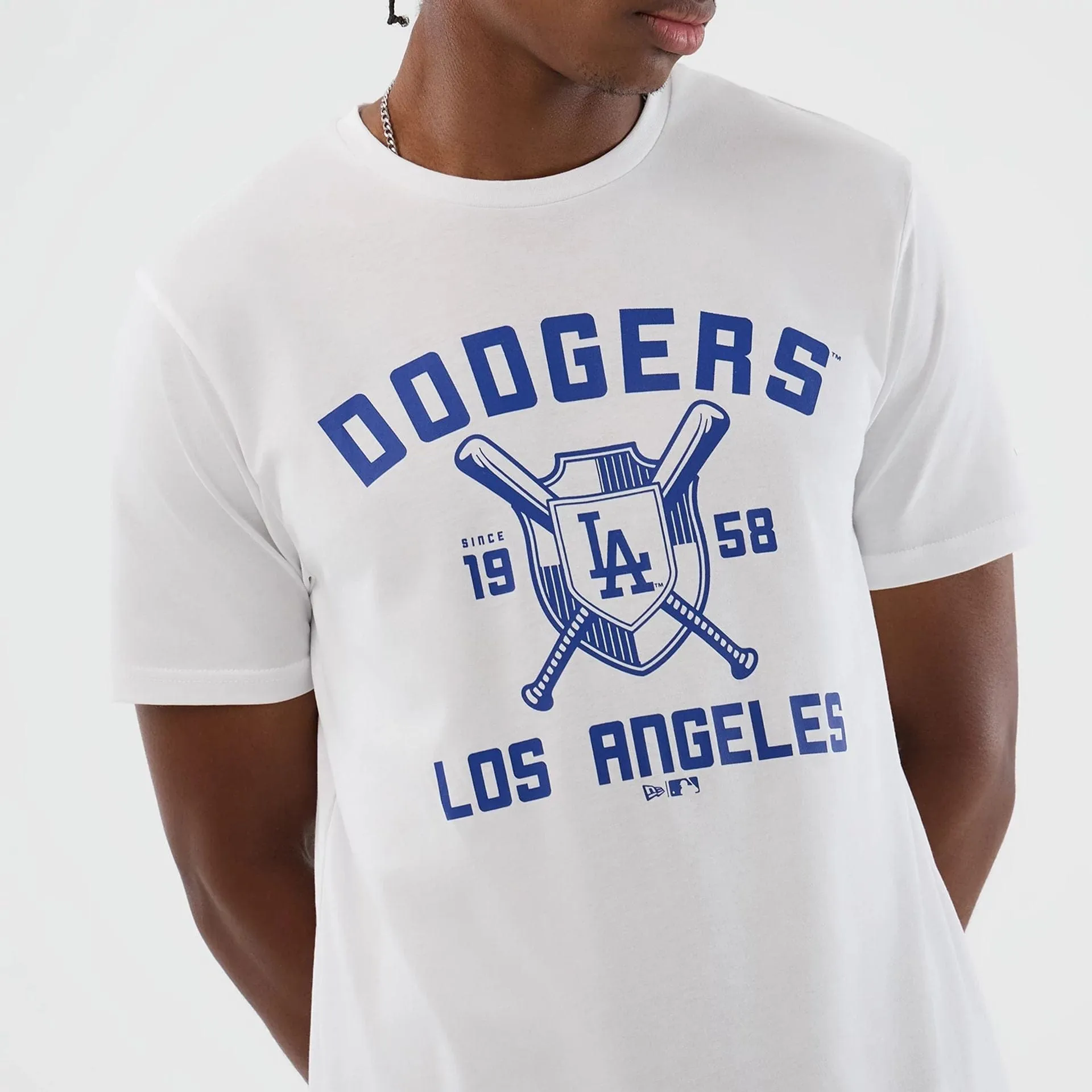 LA Dodgers MLB Back To School White T-Shirt Hypoallergenic Fibers Anti-pilling