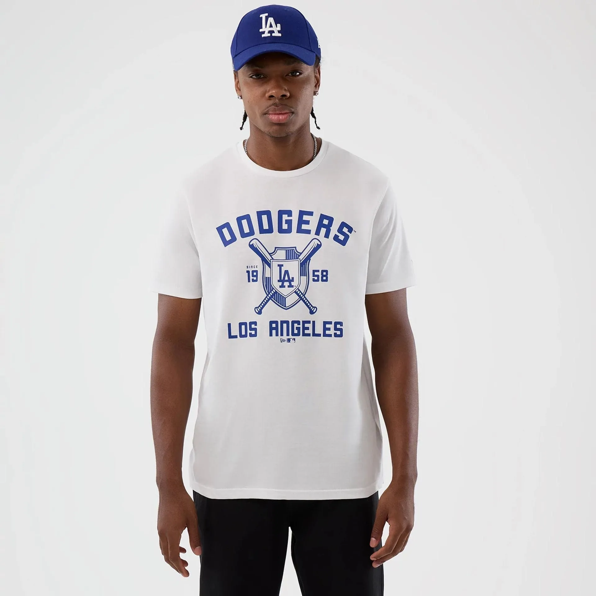 Heather Jersey Material Effortless Comfort Design LA Dodgers MLB Back To School White T-Shirt