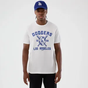 Heather Jersey Material Effortless Comfort Design LA Dodgers MLB Back To School White T-Shirt
