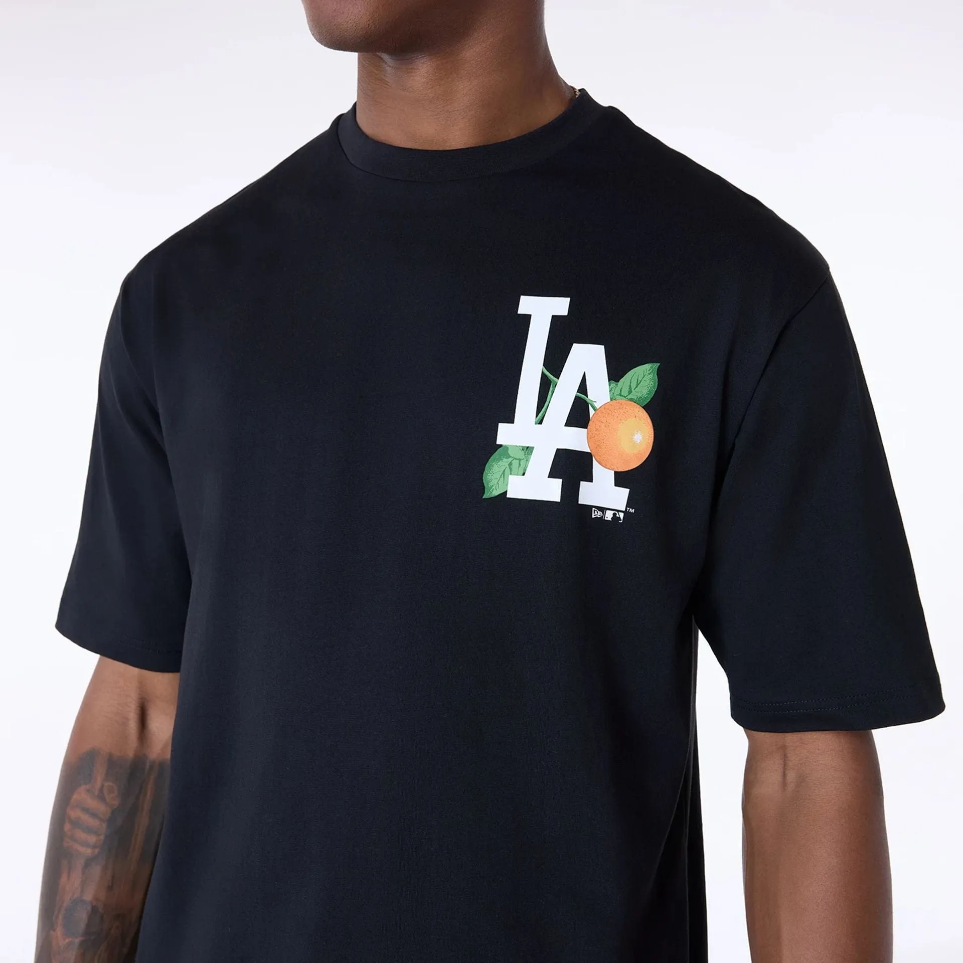 Comfortable Casual discount offer LA Dodgers MLB Fruit Black T-Shirt