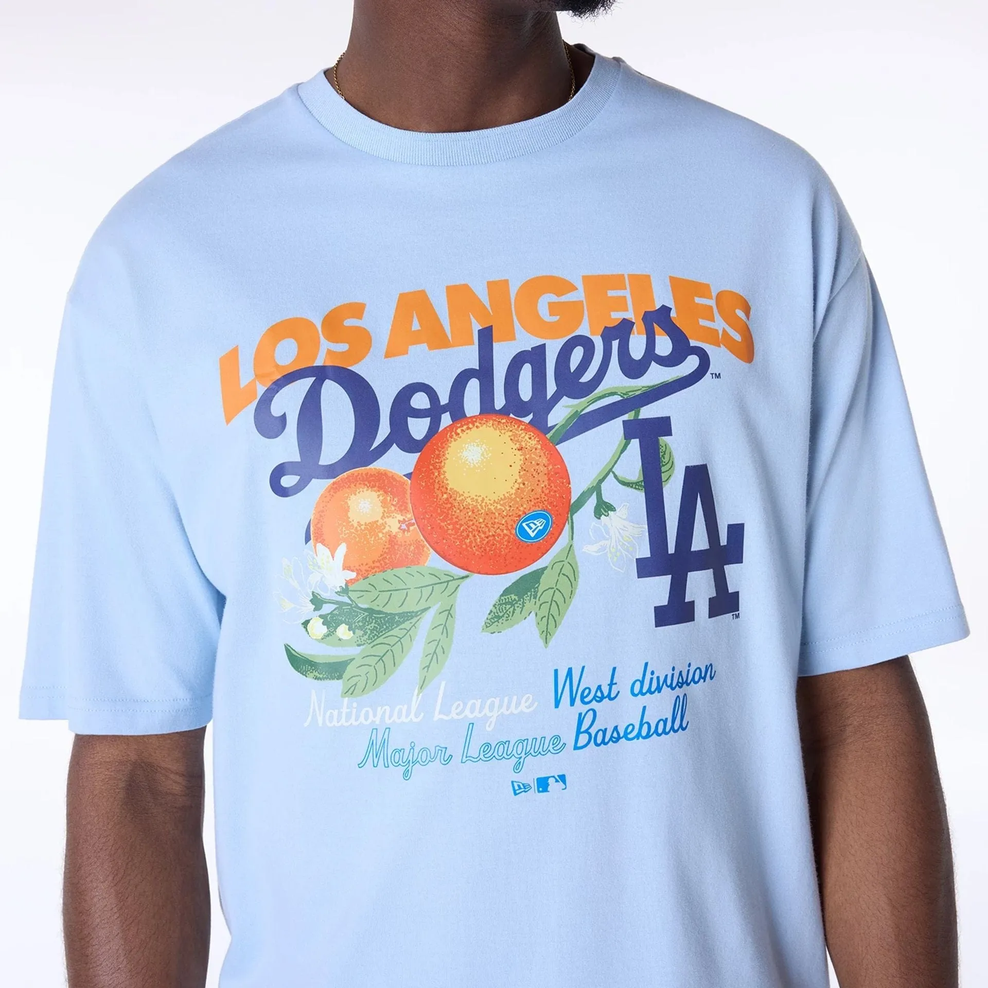 LA Dodgers MLB Fruit Graphic Pastel Blue T-Shirt elastic waistband EasyCareFinish
