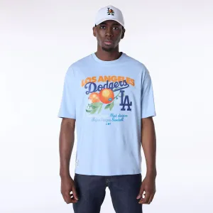 contrast Urban Fashion LA Dodgers MLB Fruit Graphic Pastel Blue T-Shirt