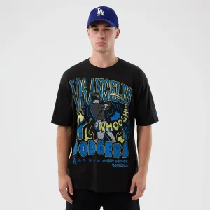 LA Dodgers MLB Player Life Graphic Black T-Shirt Smooth Jersey Texture