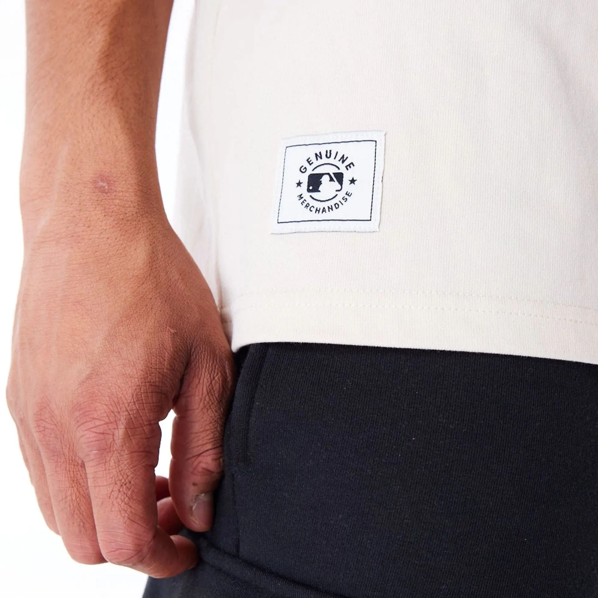 Casual Essential Wear LA Dodgers MLB Rib Infill Light Beige Oversized T-Shirt