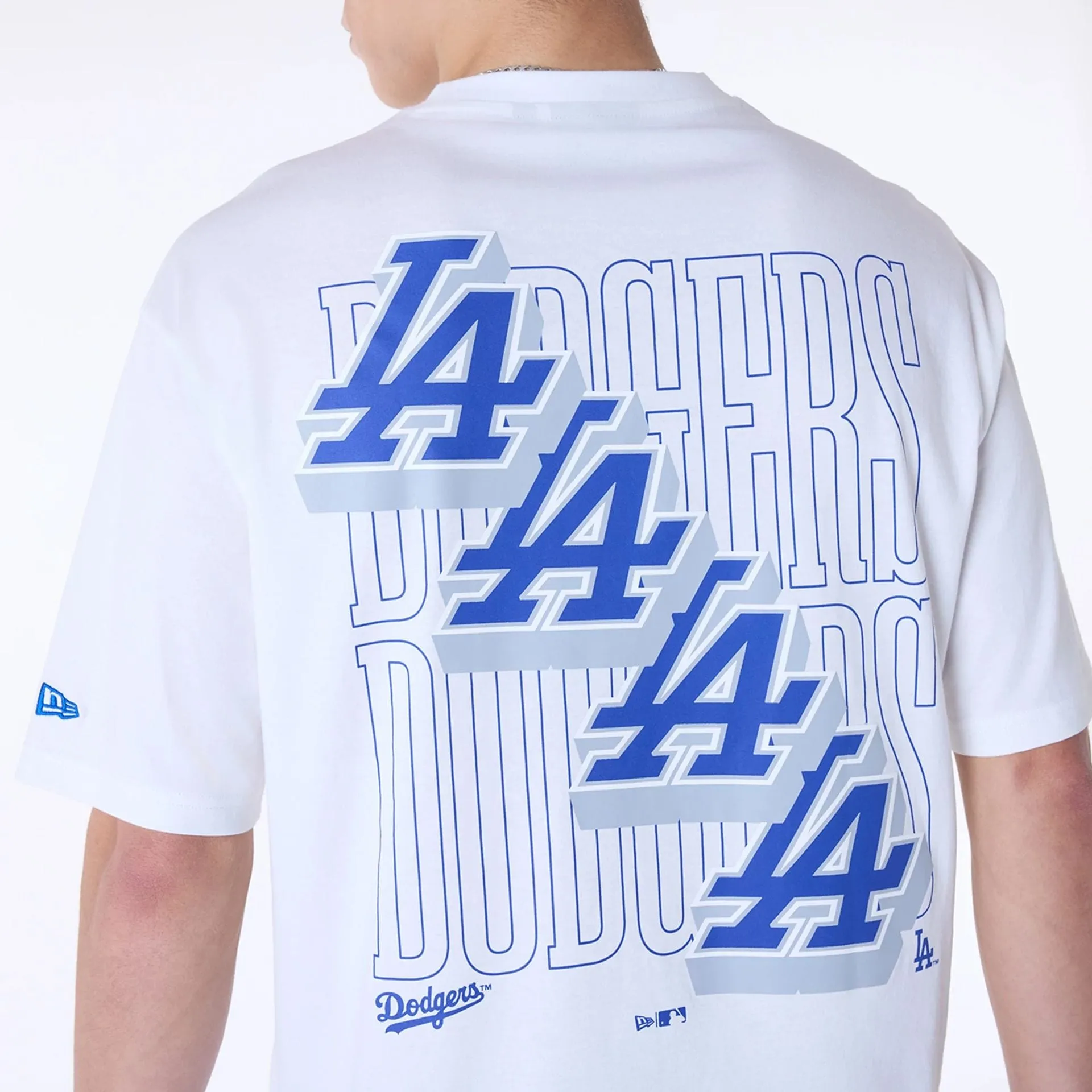 LA Dodgers MLB Wordmark White Oversized T-Shirt Everyday Flex