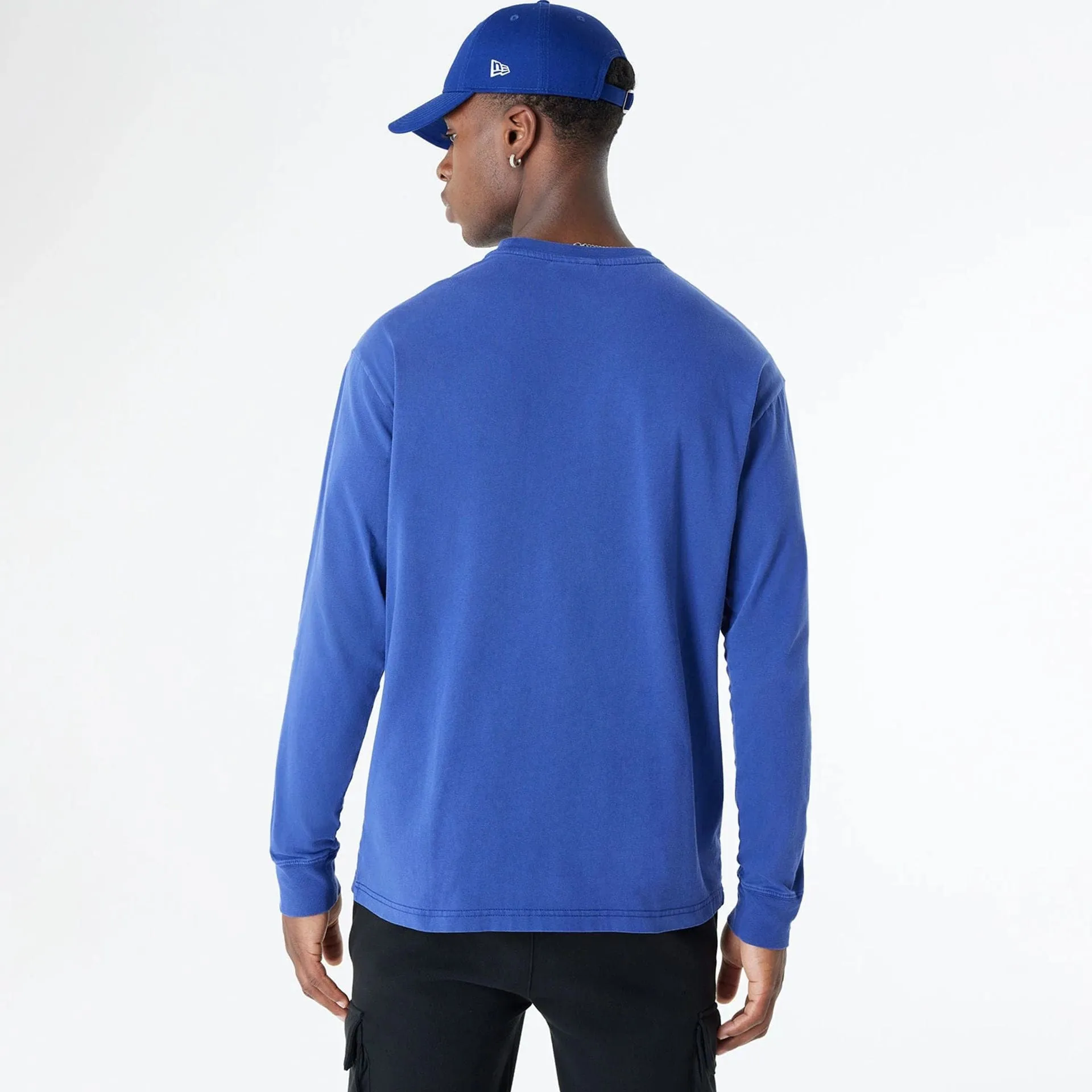 LA Dodgers Oversized Essential Dark Blue Oversized Long Sleeve T-Shirt Soft and durable Wrinkle Resistant Material