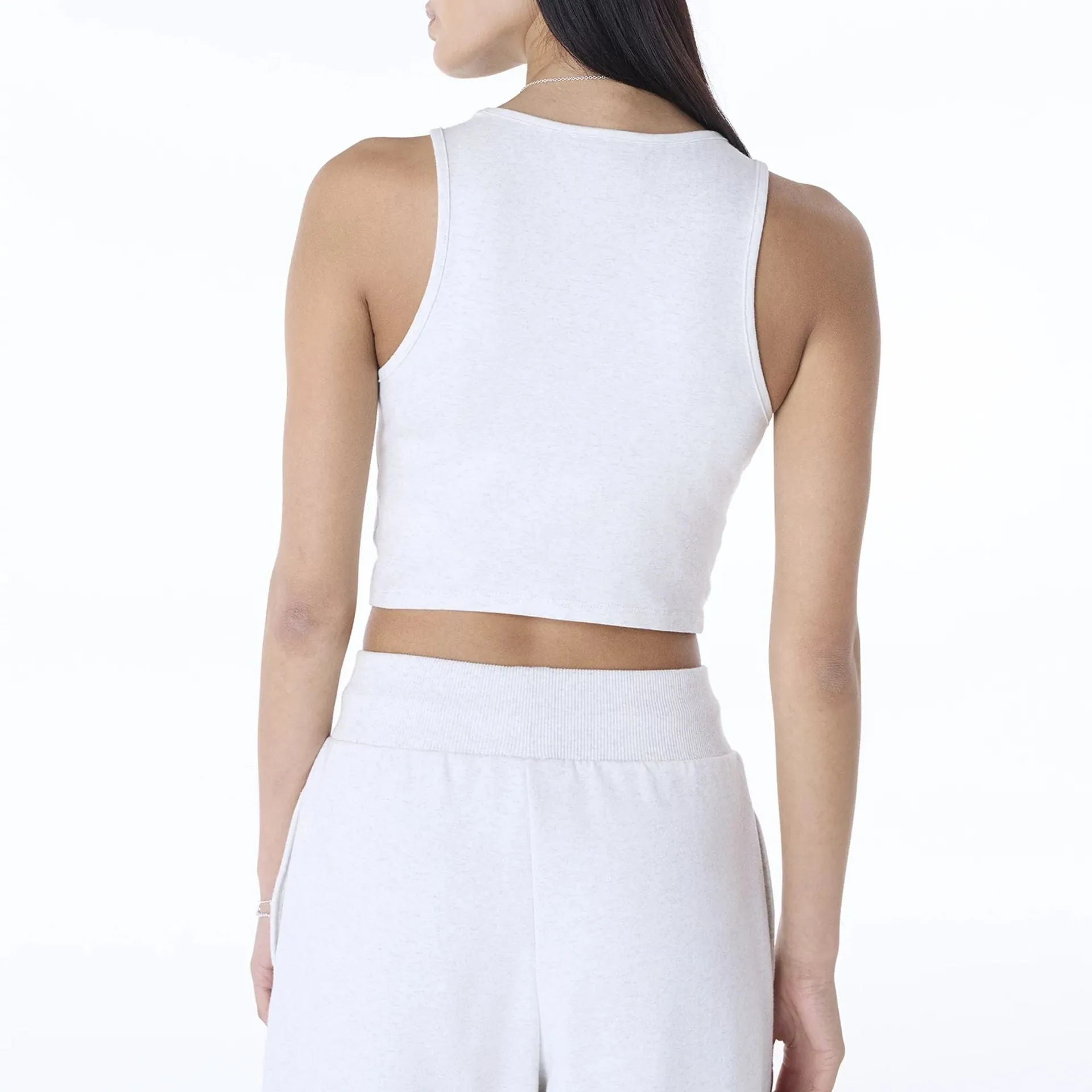 LA Dodgers Womens MLB League Essential Pastel Grey Vest Day-to-Night Look MicroPiqueKnit