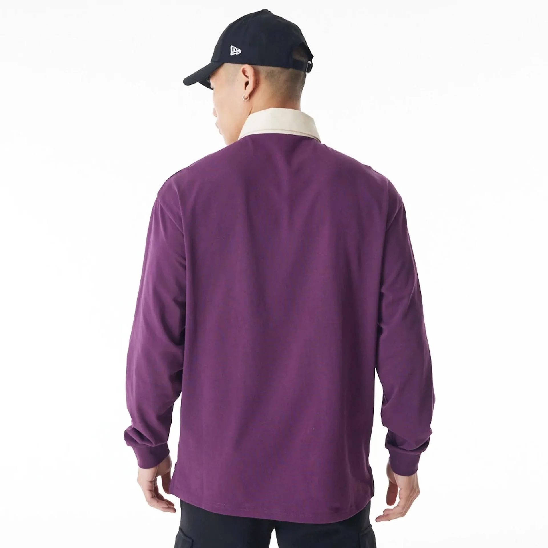 LA Lakers NBA Lifestyle Dark Purple Rugby Shirt Chafe Free Armhole Low Impact Dye