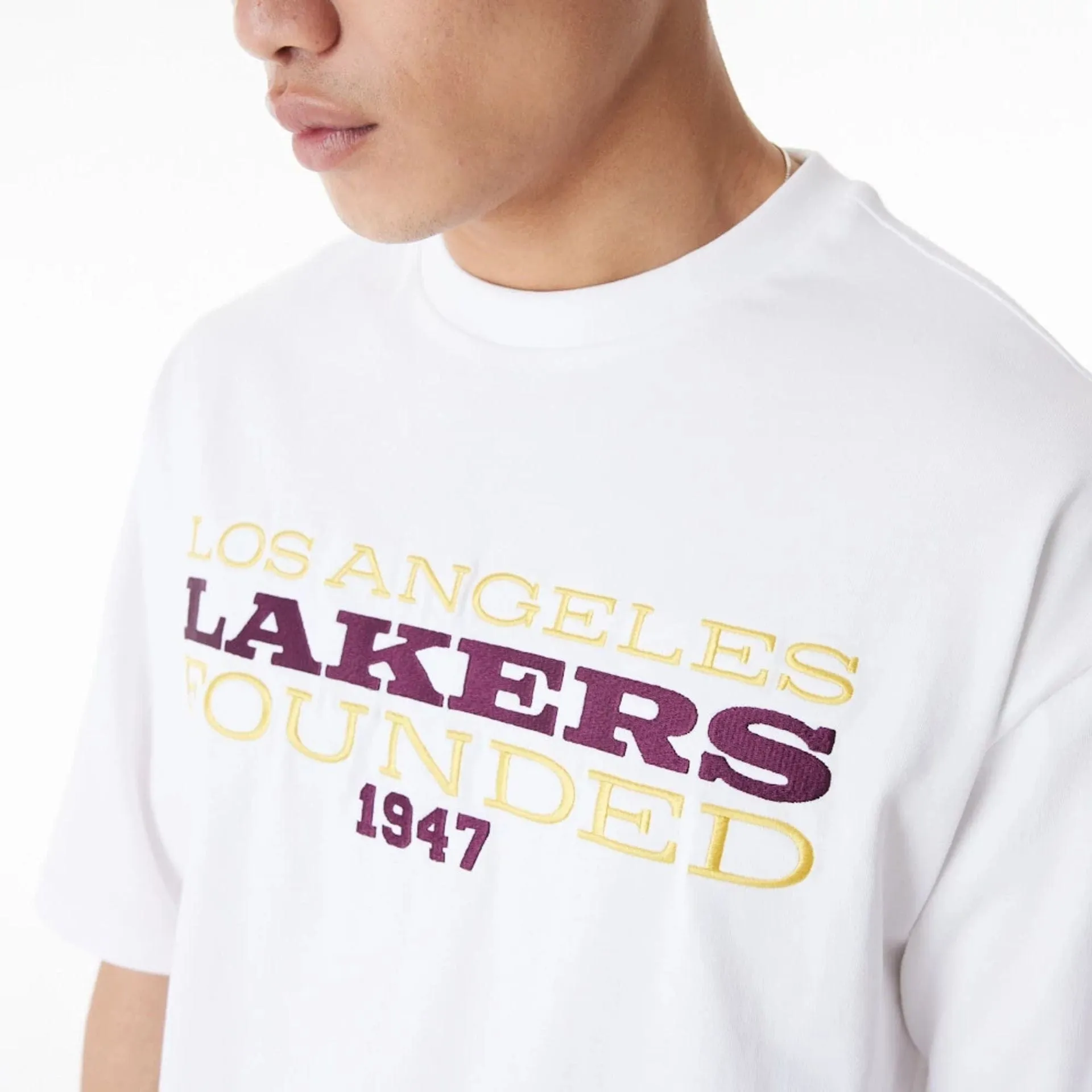 LA Lakers NBA Lifestyle White T-Shirt Seasonal Wear Seasonal Smart