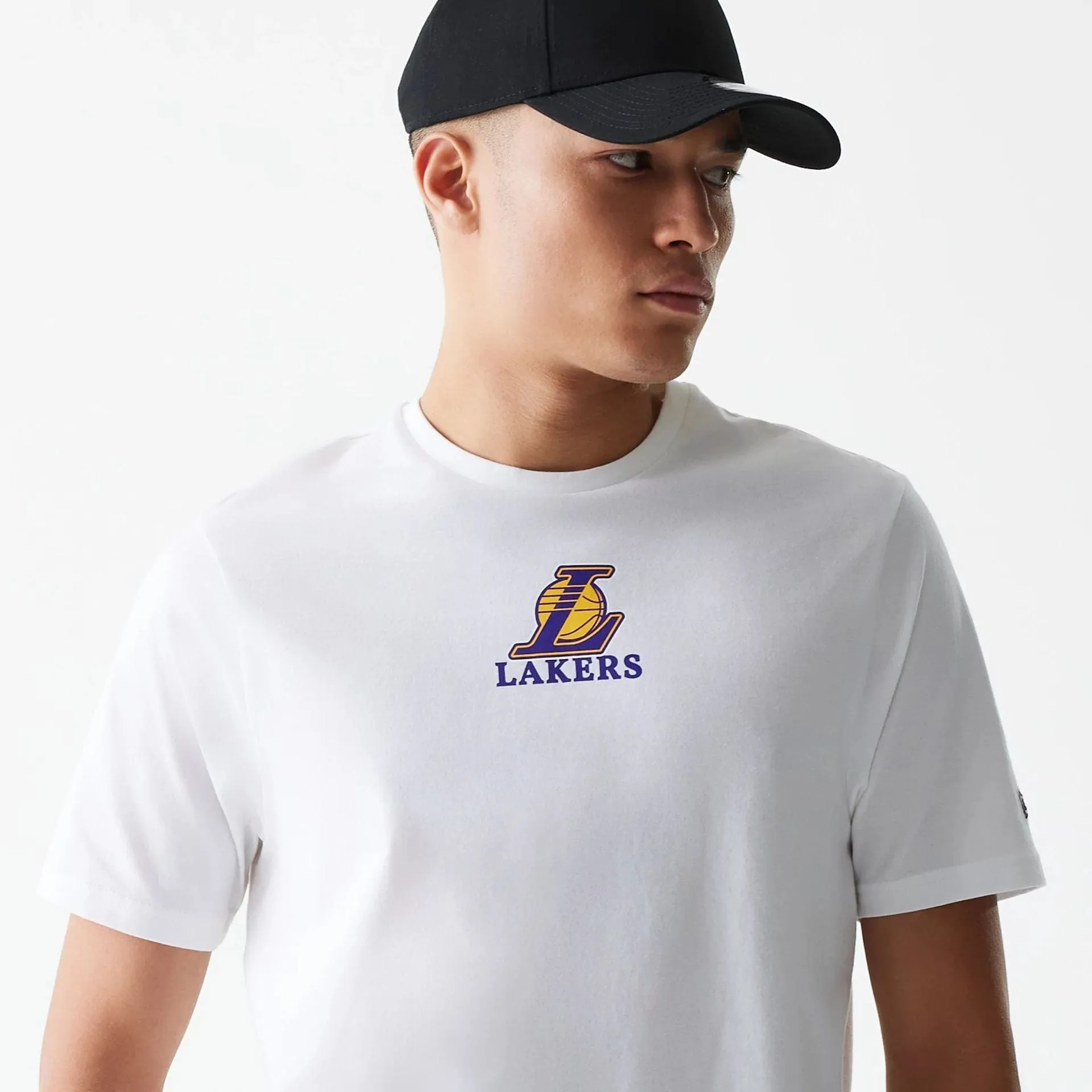 Eco Conscious Production High Density Knit LA Lakers NBA Logo White T-Shirt