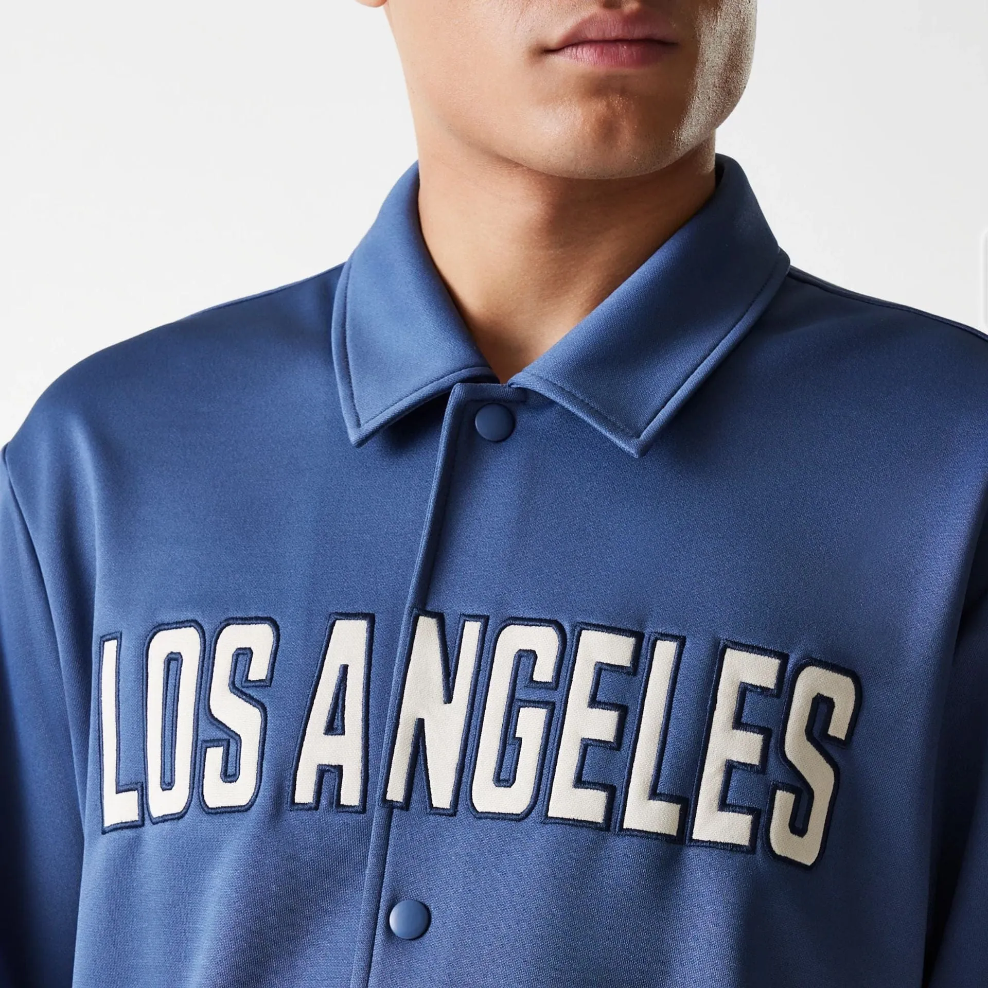 All-Day Stretch LA Lakers NBA Snap Button Dark Blue Short Sleeve Shirt