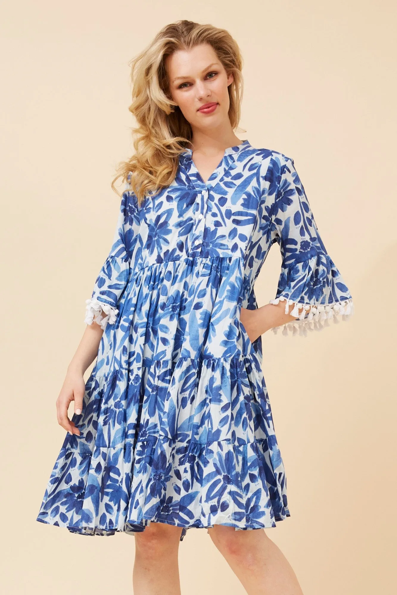 LALITA FLORAL DRESS Striped-Pattern