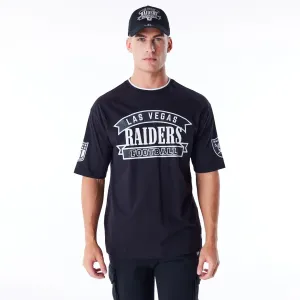 Timeless casual wear Trendy Design Las Vegas Raiders NFL Graphic Black Oversized T-Shirt