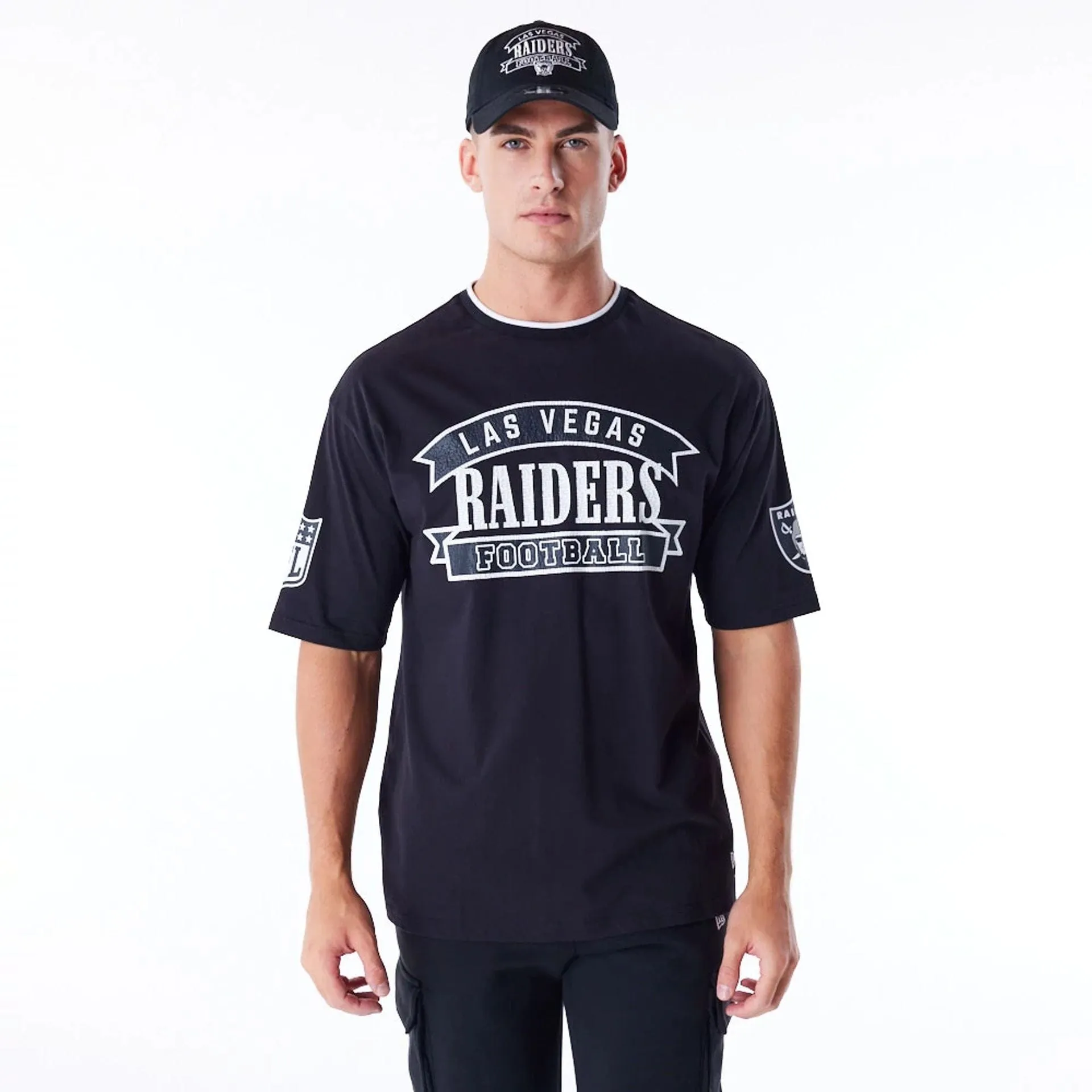 Timeless casual wear Trendy Design Las Vegas Raiders NFL Graphic Black Oversized T-Shirt