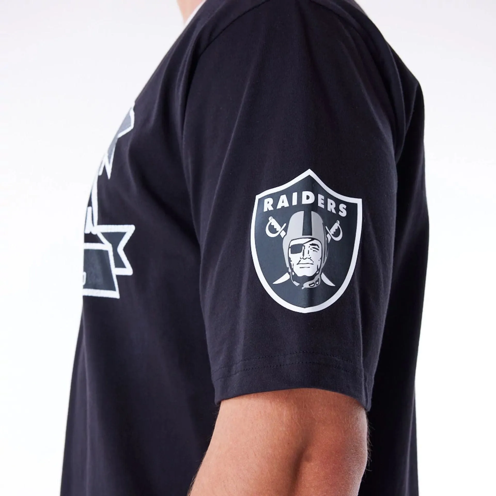 Chill Mode Fit Las Vegas Raiders NFL Graphic Black Oversized T-Shirt