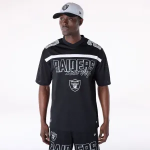 Value for Money Stylish piece Las Vegas Raiders NFL Mesh Black T-Shirt