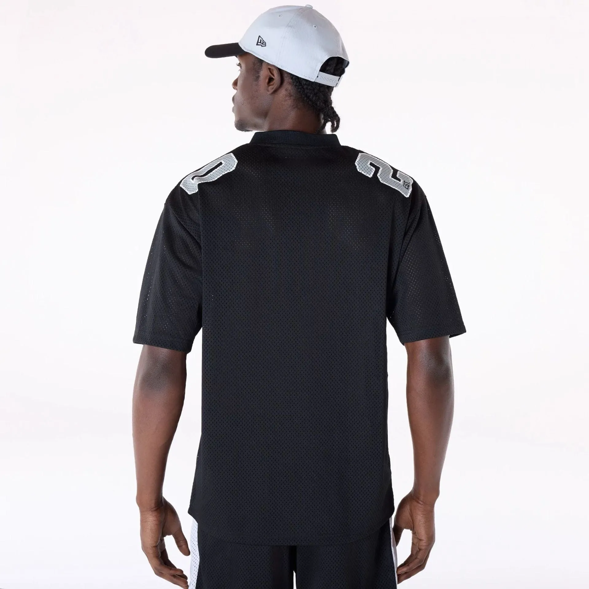 Cozy Apparel Stretch Fabric Technology Las Vegas Raiders NFL Mesh Black T-Shirt