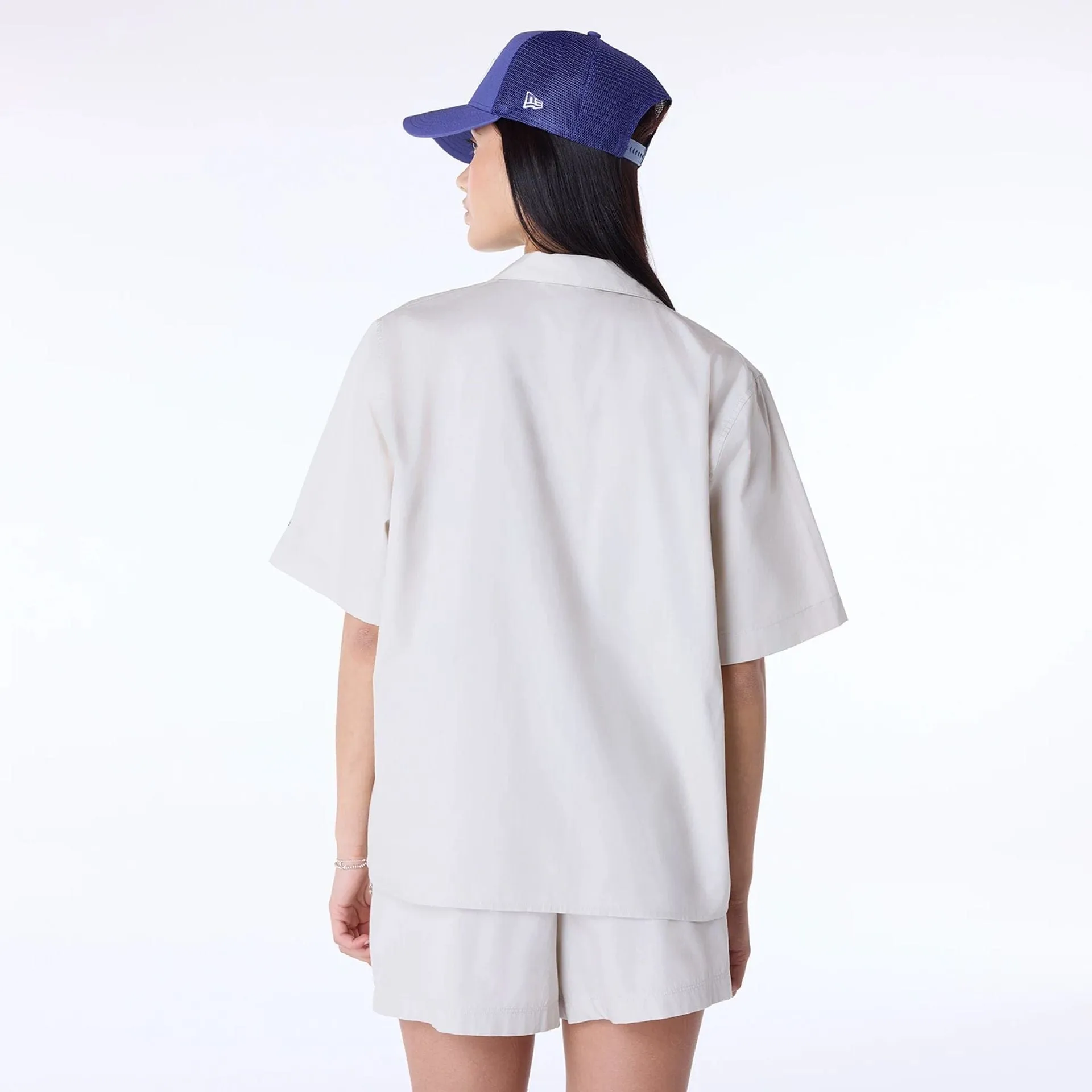 Yarn Dyed Fabric New York Yankees Womens MLB Script Revere Cream T-Shirt