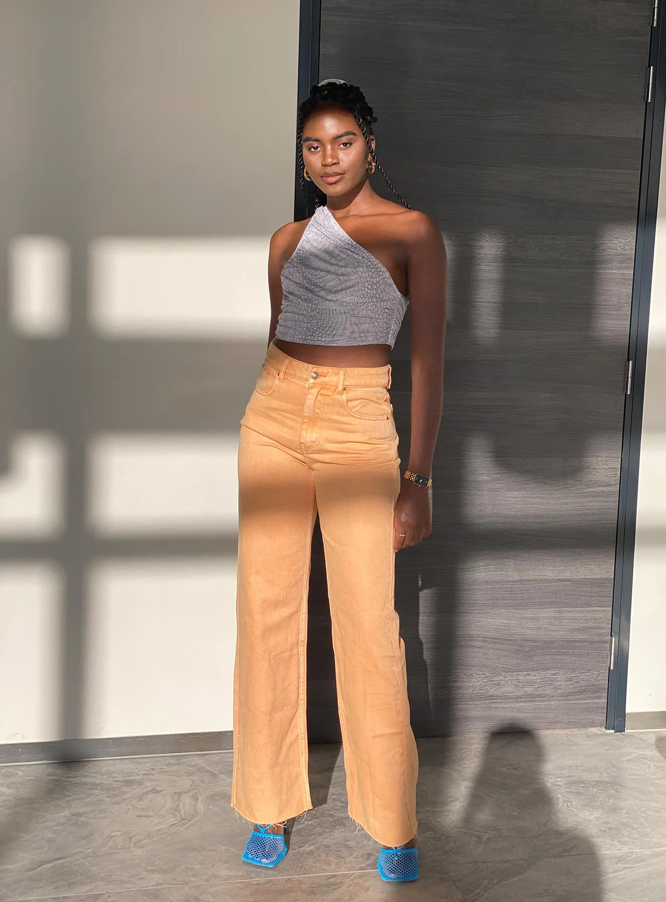 Chic Design Carter Denim Jeans Orange