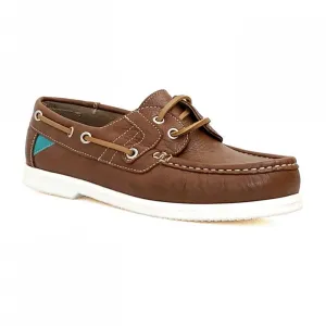 Hook And Loop LeatherMaterial Lauren Thomas Womens Boat Shoe 82249 Tan