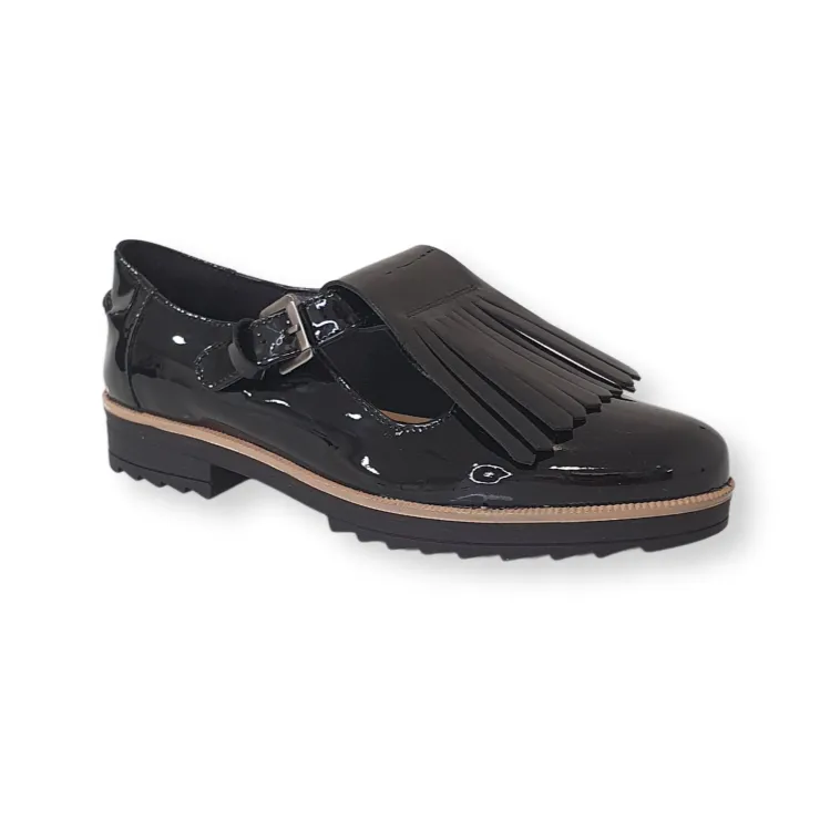 Lauren Thomas Womens Shoe Lolo Strap Black Patent Daily Motion Comfort Advantage