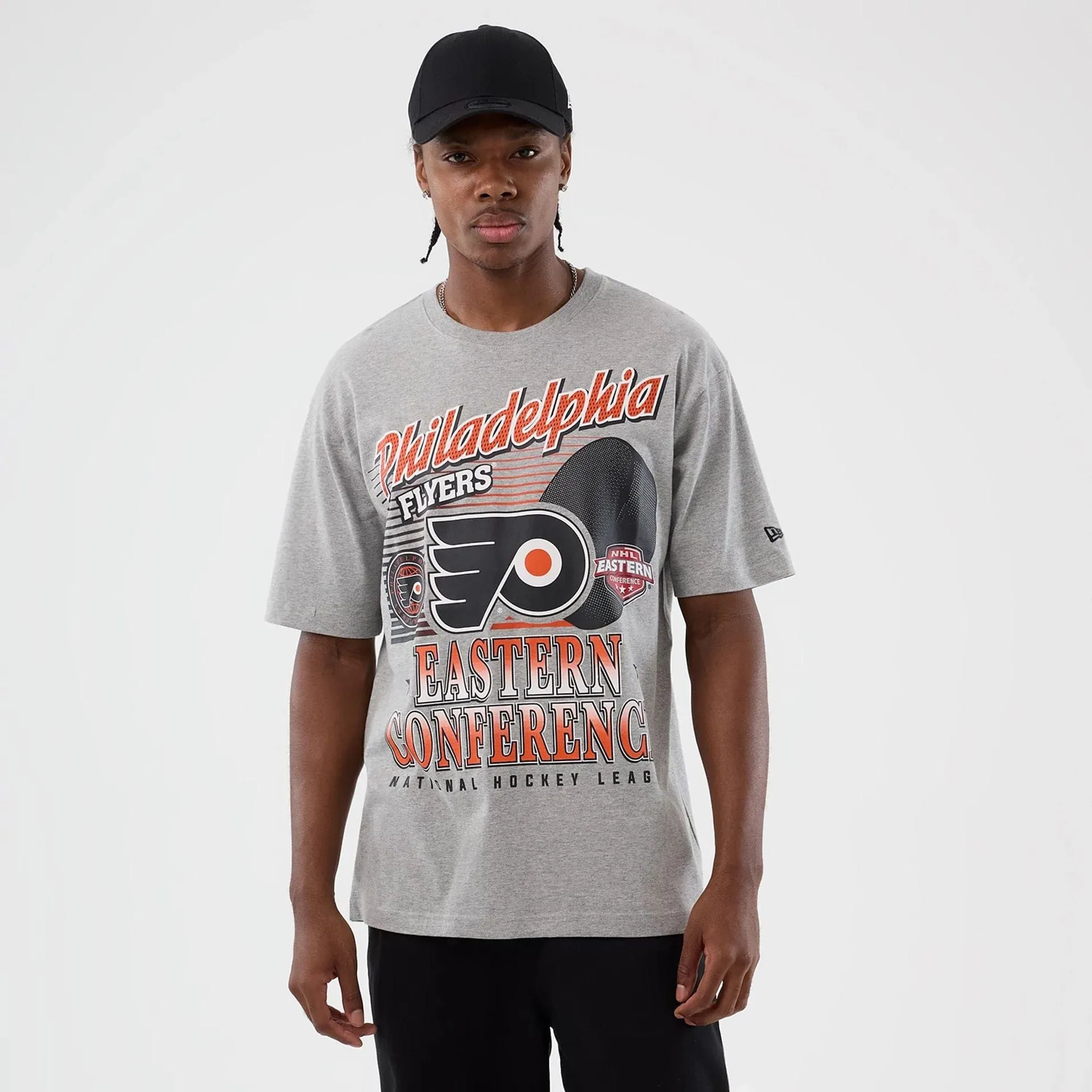 Raw Edge Hem Philadelphia Flyers NHL Sport Classic Grey T-Shirt