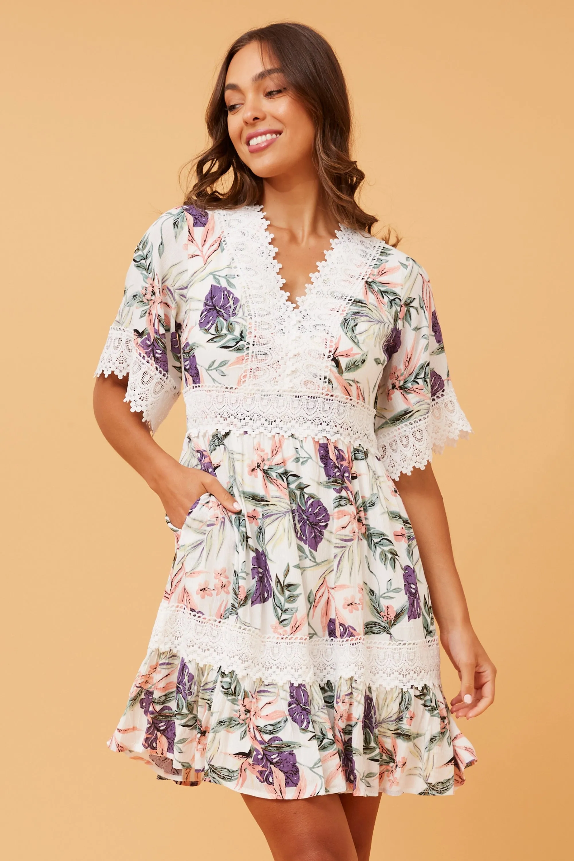 All Look LAYLA FLORAL LACE  DRESS