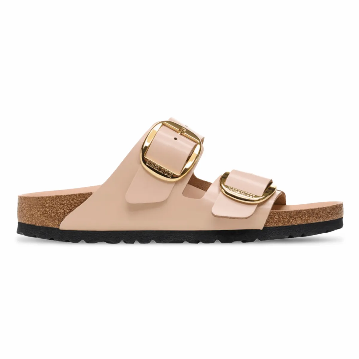 Birkenstock Women's Arizona Big Buckle High Shine New Beige Leather No Tie Fit