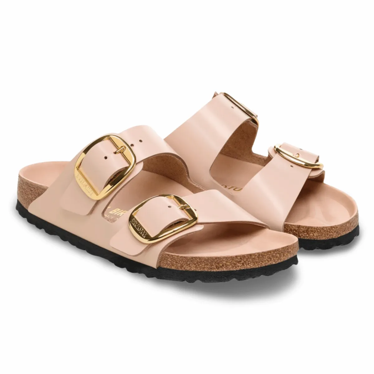 Birkenstock Women's Arizona Big Buckle High Shine New Beige Leather Support frame Workwear Match