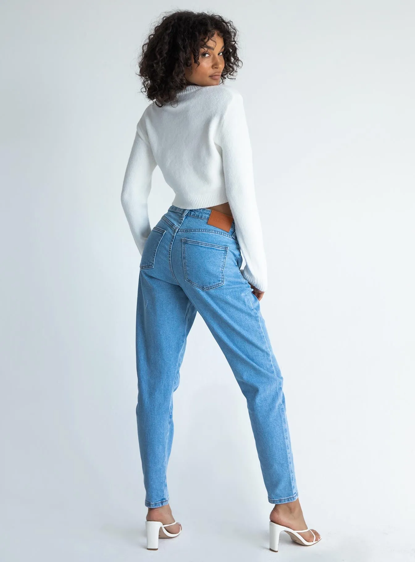 Fashion friendly Essential Look Leila Yolk Mom Denim Jeans