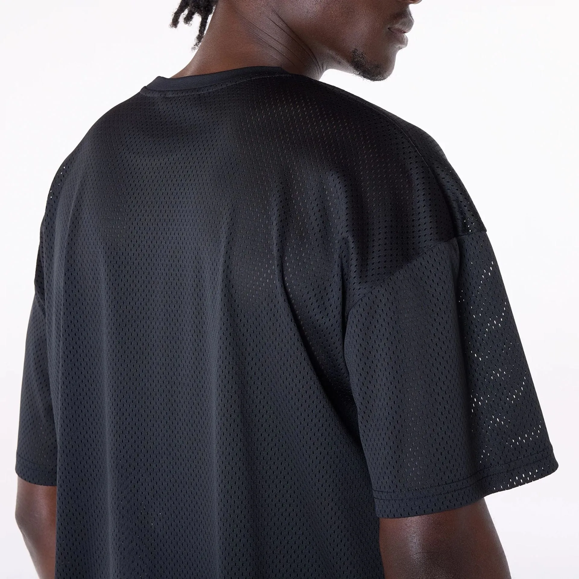 Chicago Bulls NBA Graphic Black Mesh T-Shirt Quick Drying