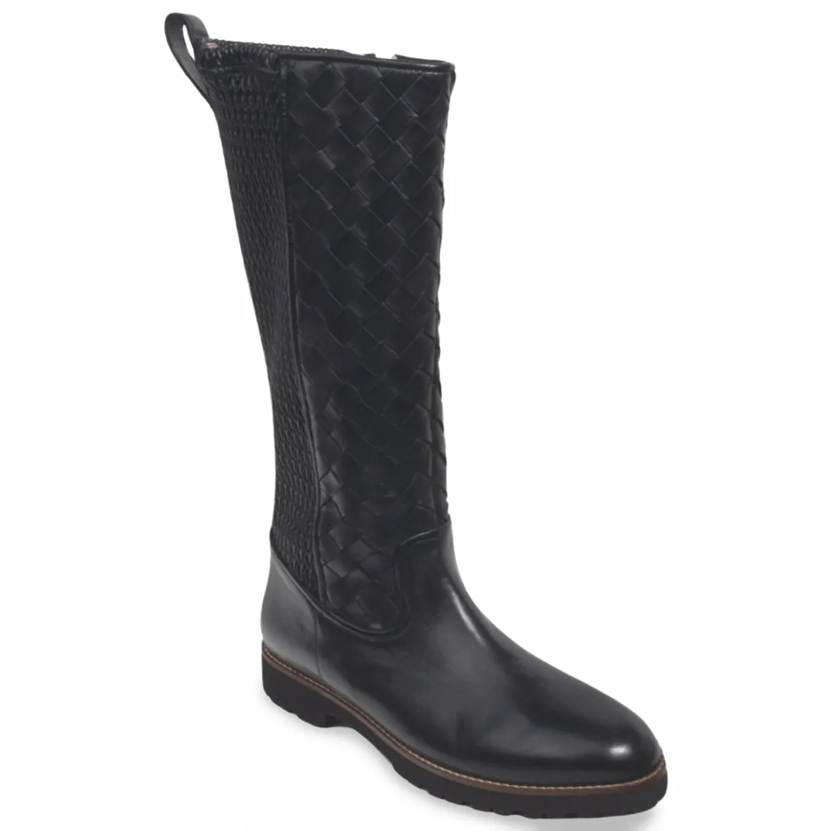 Robert Zur Women's Blair Black Woven Leather Cool Mesh Mesh Lining