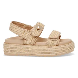 Travel Ease Shock absorption tech Steve Madden Women's Bigmona Natural Raffia