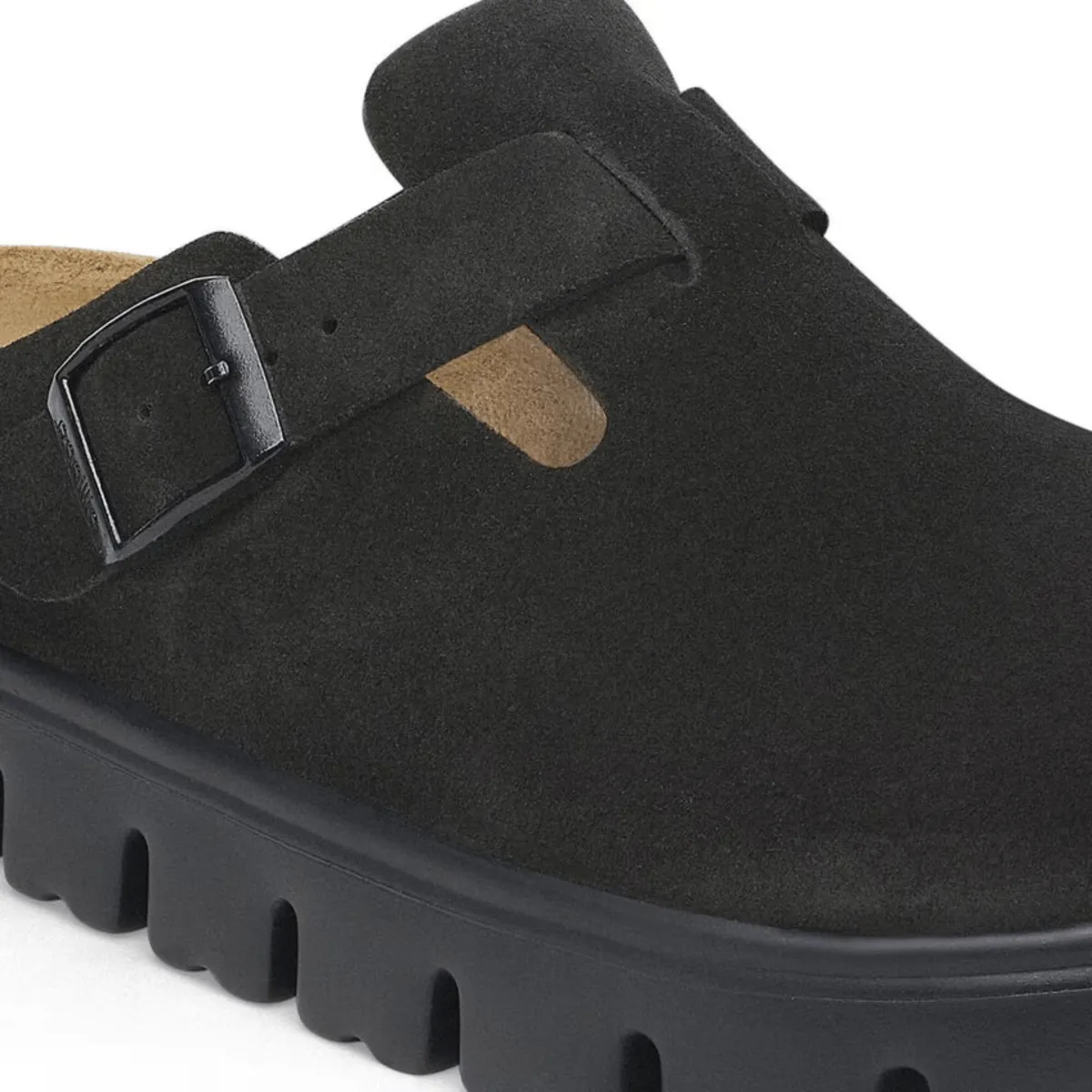 Quiet Step Birkenstock Women's Boston Chunky Black Suede