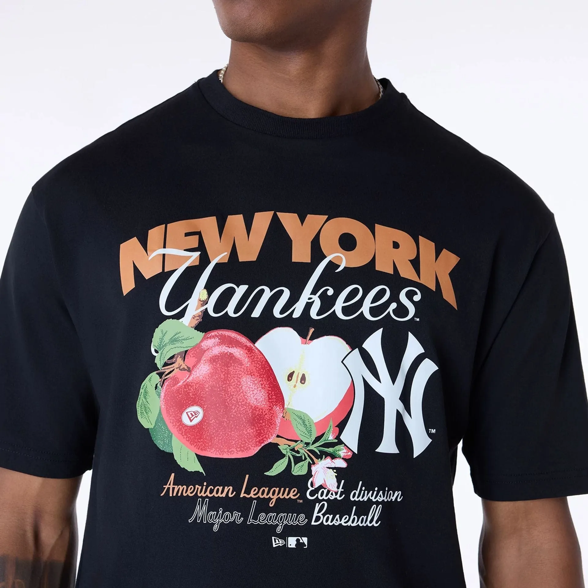 Fashion and Comfort Durable Color Retention New York Yankees MLB Fruit Black T-Shirt